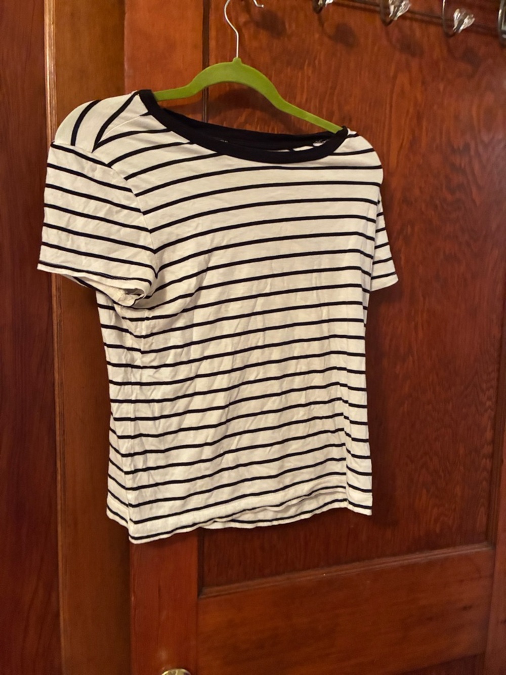 Forever 21 Black and White Striped Short-Sleeve Tee